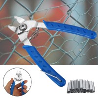 2500Pcs Hog Rings C Type Staples Clips Rings Steel Wire Fencing