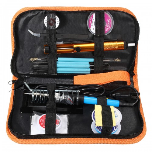 60W Adjustable Temperature Welding Solder Soldering Iron Tool Kit 110V/220V