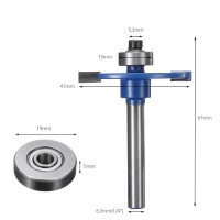 1/4 Inch Shank Biscuit Joiner Cutter Router Bit With Bearing Woodworking Cutter