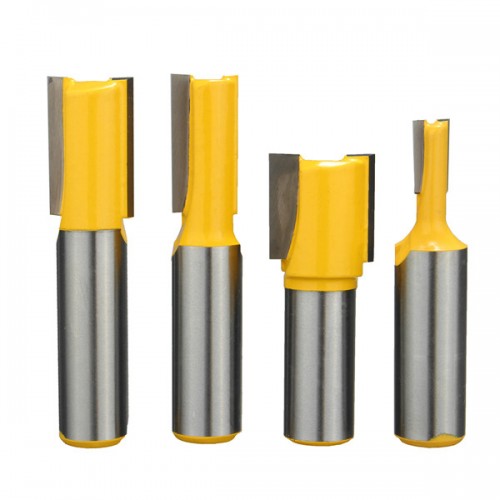 4pcs 1/2 Inch Shank Undersized Dado Door Router Bits Set Two Flutes Woodworking Cutter