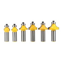 6pcs 1/2 Inch Shank Round Over Edging Router Bit