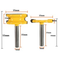 2pcs 1/4 Inch Shank Canoe Flute and Bead Router Bits Set