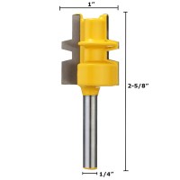 1/4 Inch Shank Medium Reversible Glue Joint Router Bit