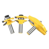 3pcs 1/2 Inch Shank Router Bit Rail Stile and Panel Raiser Woodworking Cutter