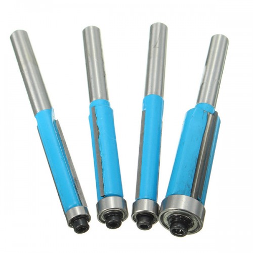 4pcs 1/4 Inch Shank Flush Trim Router Bit Set