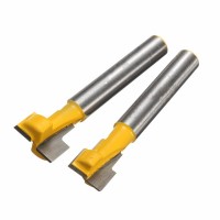 2pcs 9.52mm and 12.7mm Keyhole Blades T-Slot Cutter Woodworking Router Bits Set