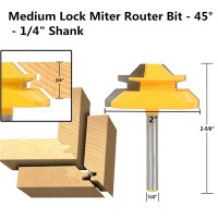 Medium Lock Miter Router Bit Medium Carbon Steel Alloy Router Bit