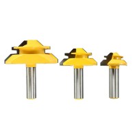 3pcs 1/2 Inch Shank Small Lock Miter Router Bits