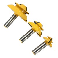 3pcs 1/2 Inch Shank Small Lock Miter Router Bits