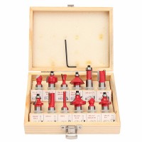 12pcs Woodworking Router Bit Cutter Tungsten Carbide Rotary Tool Set