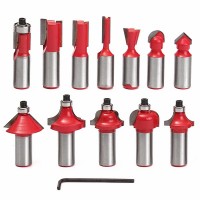 12pcs Woodworking Router Bit Cutter Tungsten Carbide Rotary Tool Set