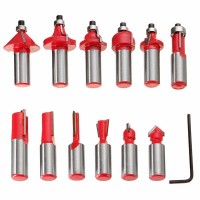 12pcs Woodworking Router Bit Cutter Tungsten Carbide Rotary Tool Set