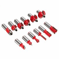 12pcs Woodworking Router Bit Cutter Tungsten Carbide Rotary Tool Set