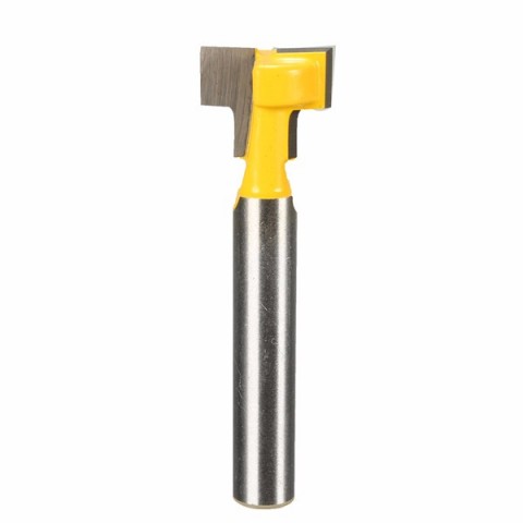 1/4 Inch Shank Yellow T-Slot Cutter Woodworking Router Bit For 1/2 Inch Hex Bolt