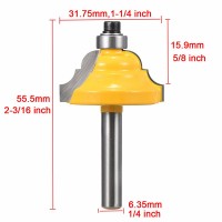 1/4 Inch Shank Double Roman Ogee Edging Router Bit Woodworking Cutter